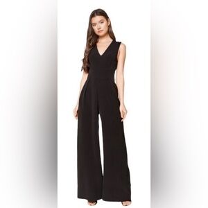 Sugar Lips Womens Black Wide-Leg Jumpsuit